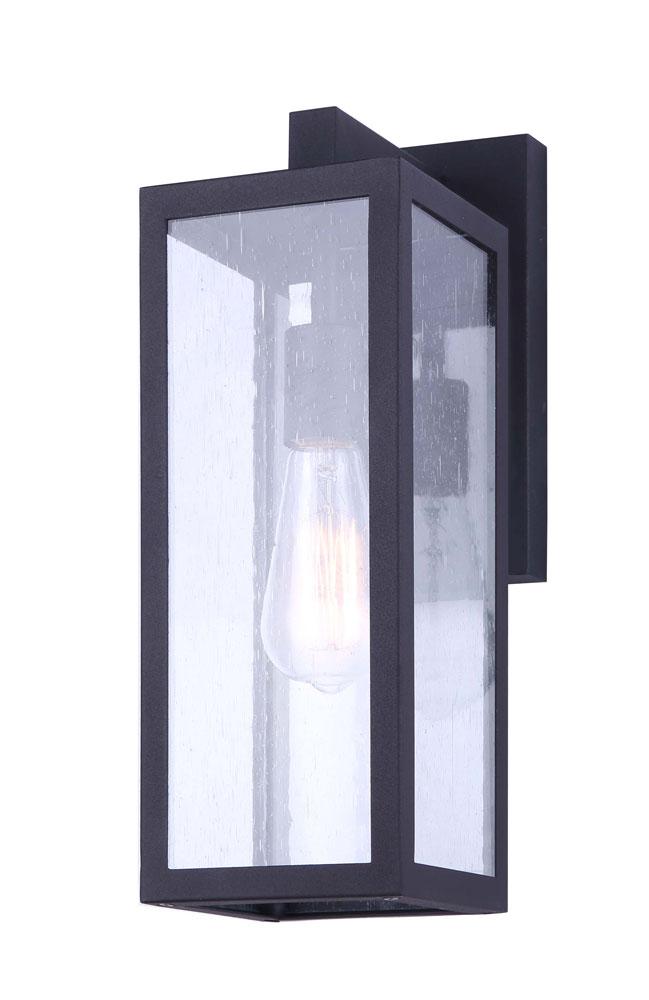 NEWPORT, MBK, 1 Lt Outdoor Down Light, Seeded Glass, 100W Type A, Easy Connect Inc
