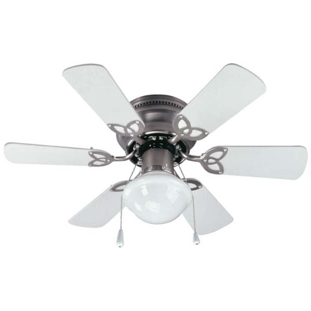 CFan 30", Twister BPT, Hugger, 6 Rev Blades, White/Bleached Oak, 60W Type A