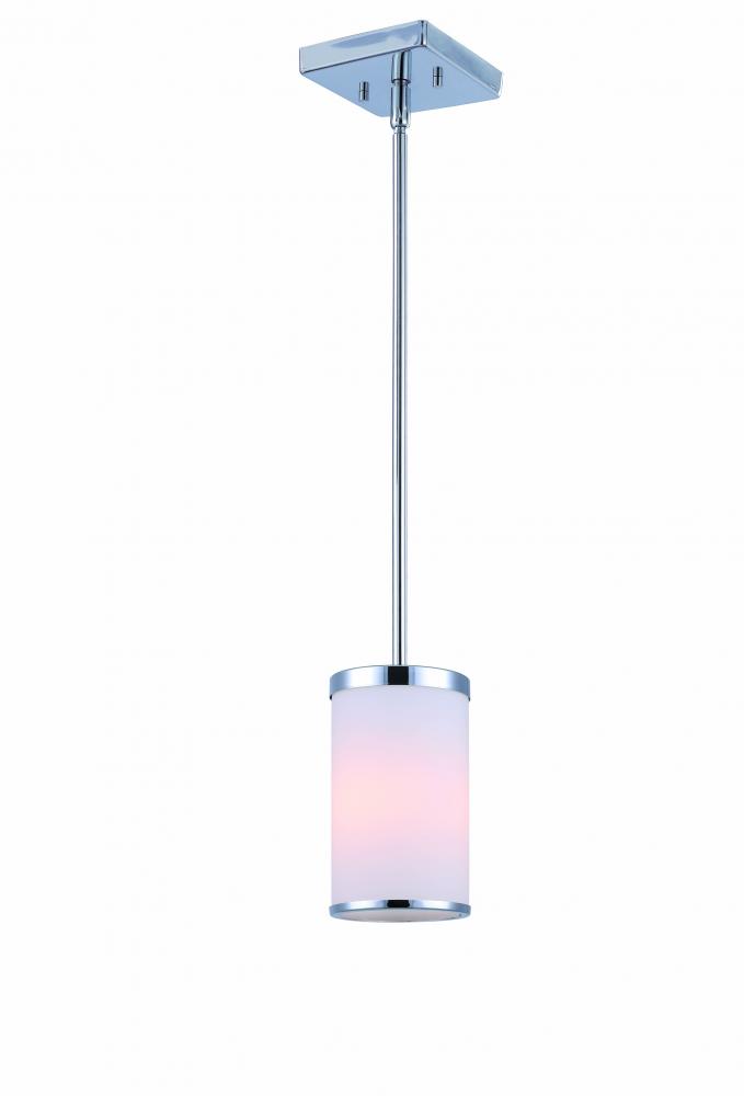 Amelia, IPL511A01CH, 1 Lt Pendant, Flat Opal Glass, 100W Type A, 4 .25 IN W x 57 .75 IN H