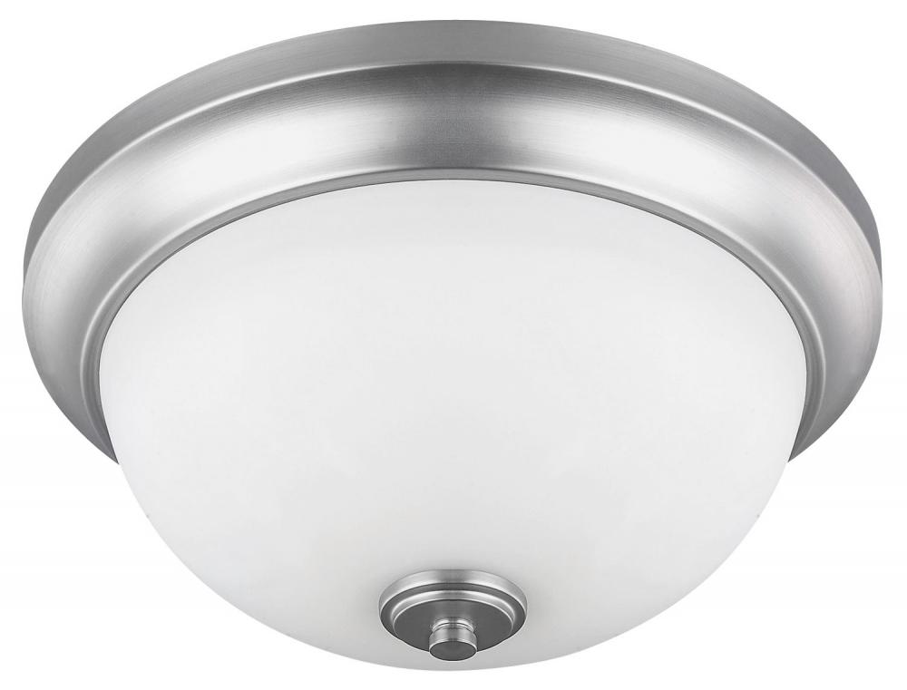 New Yorker, IFM256A13BPT, 2 Light Flush Mount, Flat Opal Glass, 60W Type A, 13 IN W x 6 IN H