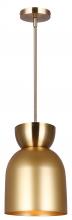 Canarm IPL2102B01GDP - AUREA, GD + PGD Color, 1 Lt Rod Pendant, 60W Type A, 9" W x 17.25 - 59.25" H