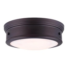 Canarm IFM624A13ORB - BOKU, 2 Lt Flush Mount, Flat Opal Glass, 60W Type A, 13" (W) x 5" (H)