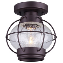 Canarm IFM636A08ORB - POTTER, 1 Lt Flush Mount, Seeded Glass, 60W Type A, 7 3/4" W x 8 1/4" H