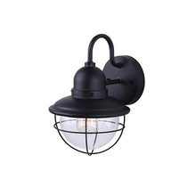 Canarm IOL254BK - Lohan, 1 Lt Outdoor Down Light, Clear Glass, 60W Type A, 9 1/4"W x 8"H x 12 5/8"D