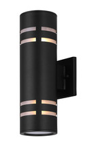 Canarm IOL256BK - Tay, 2 Lt Outdoor Down Light, Stainless Steel, Top and Bottom Glass Diffusers, 60W Type A