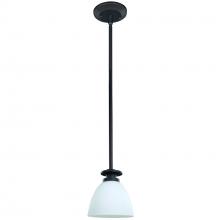 Canarm IPL256A01ORB - New Yorker, 1 Lt Pendant, Flat Opal Glass, 100W Type A, 5 IN W x 59 IN H