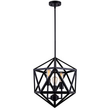 Canarm IPL379B03BK16 - SKAR, MBK Color, 3 Lt Rod Pendant, 100W Type A, 15 1/2" (W) x 68 3/4" (H)