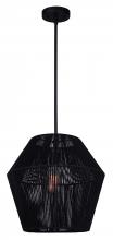 Canarm IPL727B01BK - RYA, IPL727B01BK, MBK Color, 1 Lt Rod Pendant, 60W Type A, 15inch W x 16.5 - 64.5inch H