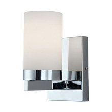 Canarm IVL429A01CH - Milo, 1 Lt Vanity, Flat Opal Glass, 100W Type A, 4 3/4" W x 8 1/4" H x 5 3/4" D