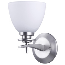 Canarm IWF256A01BPT - New Yorker, 1 Light Wall Fixture, Flat Opal Glass, 60W Type A, 5" W x 8" H x 7" D