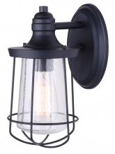 Canarm IOL310BK - LEON, 1 Lt Outdoor, Seeded Glass, 1x60w Type A, 6''W x 11 5/8'' H x 8'' D, E