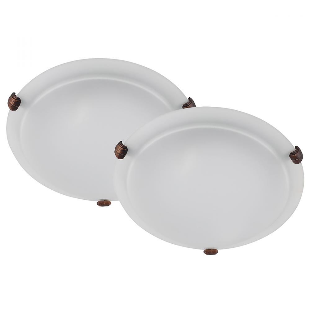 3 Light Flush Mount Twin Pack