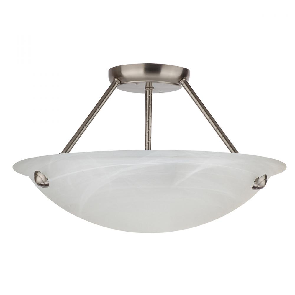 3 Light Semi Flush