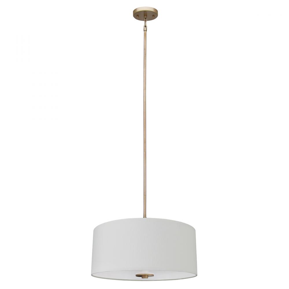 3 Light Chandelier Drum Shade