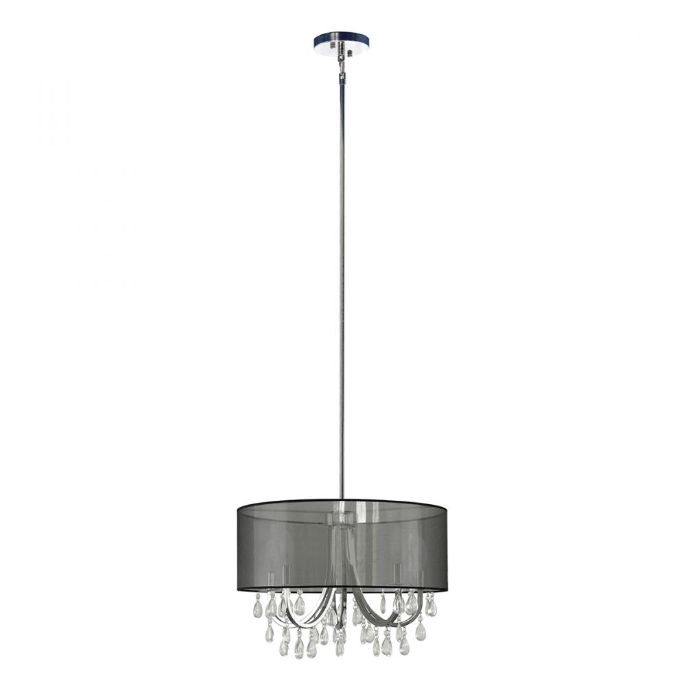 4 Light Chandelier Drum Shade