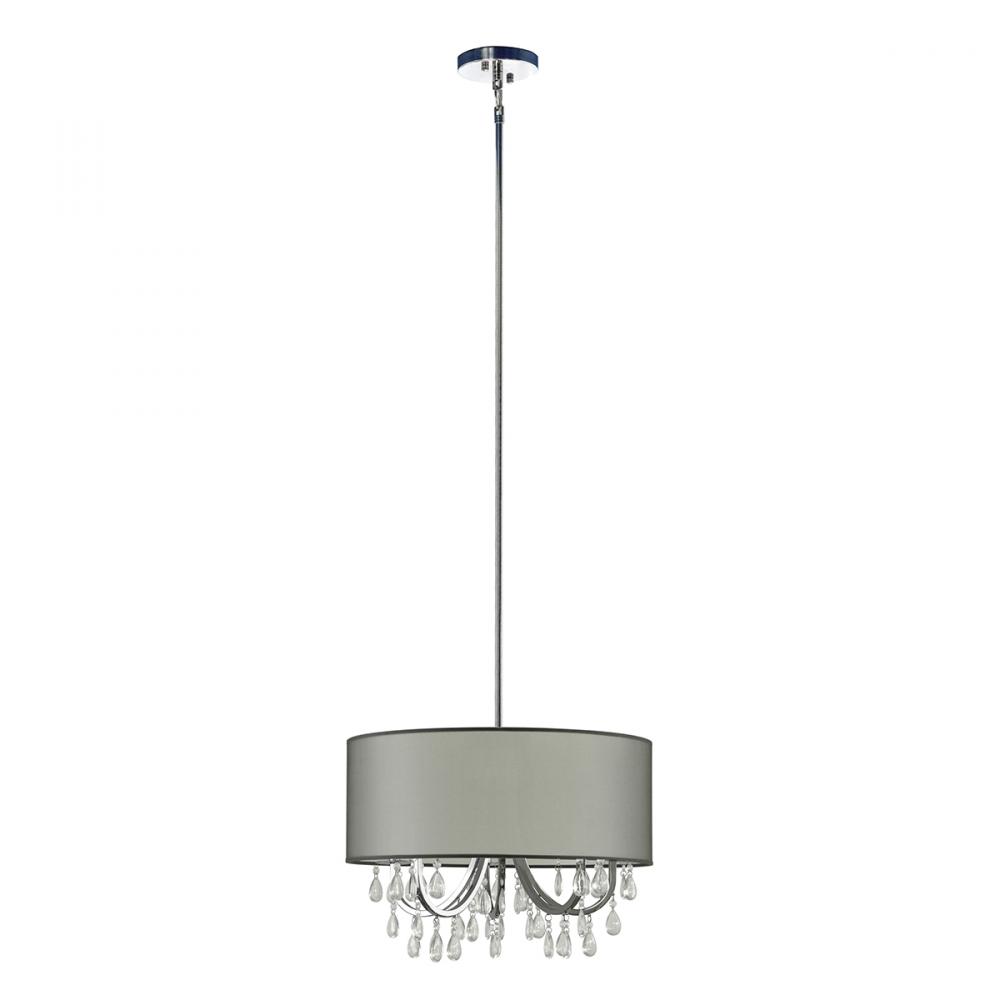4 Light Chandelier Drum Shade