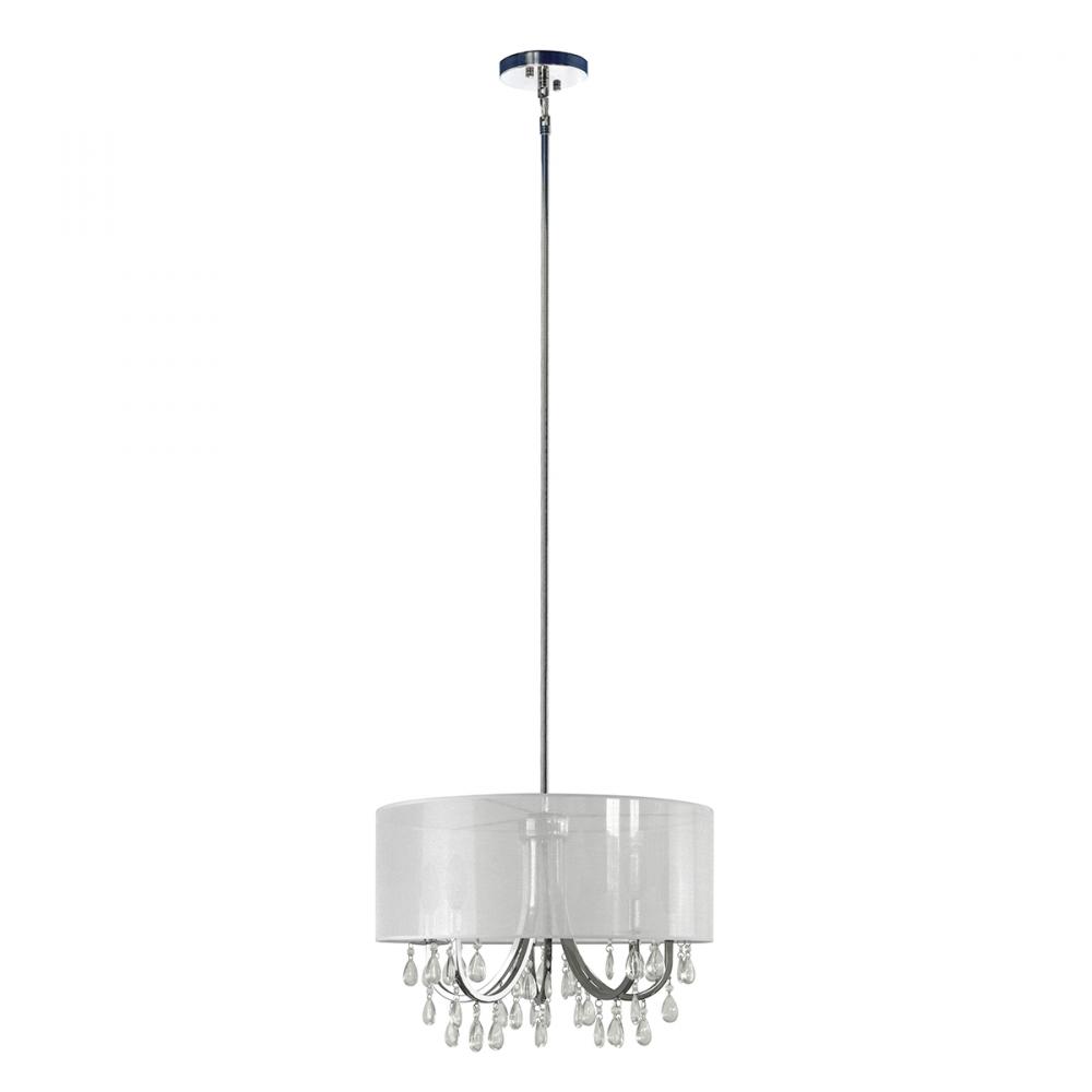 4 Light Chandelier Drum Shade