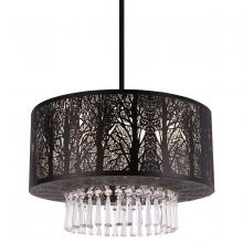 Whitfield CHSF2007-20BK - 3 Light Chandelier Semi Flush