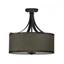 Whitfield SF2316-BREBZ - 3 Light Semi Flush Drum Shade