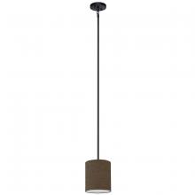 Whitfield SH0708-BRWNEBZ - 1 Light Pendant Drum Shade