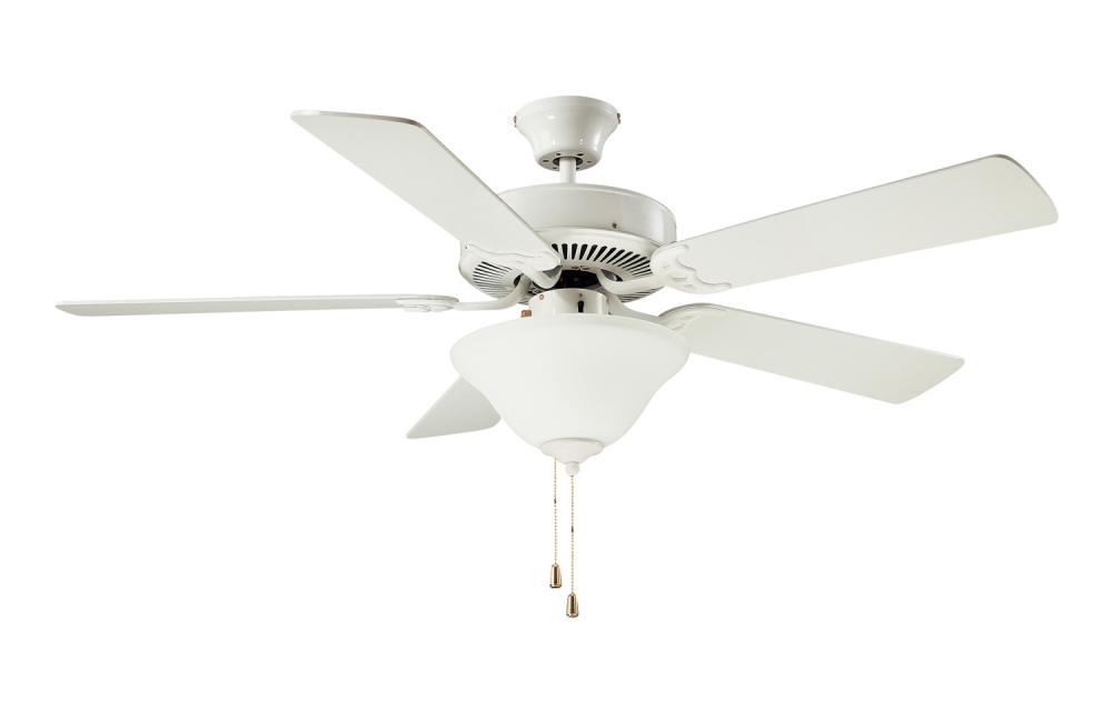 Builder's Choice 52 in. White Ceiling Fan with Light kit