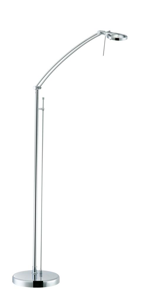 NEVLA series 51 in. Chrome Halogen Floor Lamp