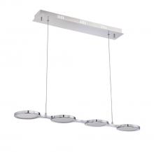 Kendal PF65-4LBR-CH - MILAN series 4 Light LED Bar in a Chrome finish with Clear Mesh diffusers