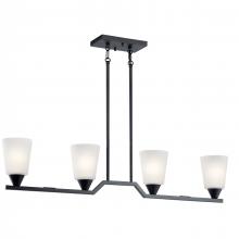 Kichler 52233BK - Skagos™ 4 Light Linear Chandelier Black