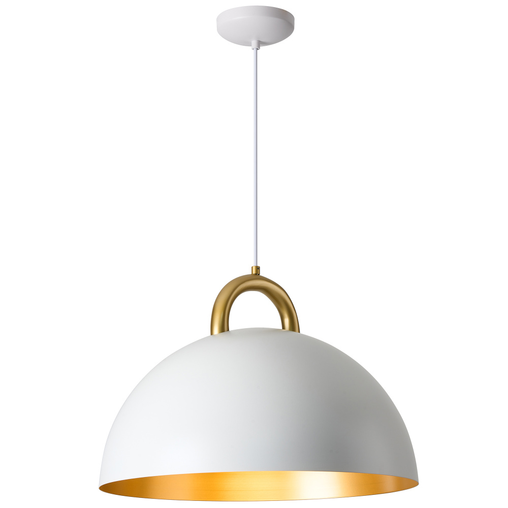 Pantheon-1-Light Pendant-19.5"-Gold/White