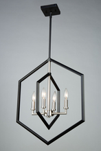 Artcraft AC10994NB - Preston 4 Light Chandelier (Semi Matte Black & Brushed Nickel)