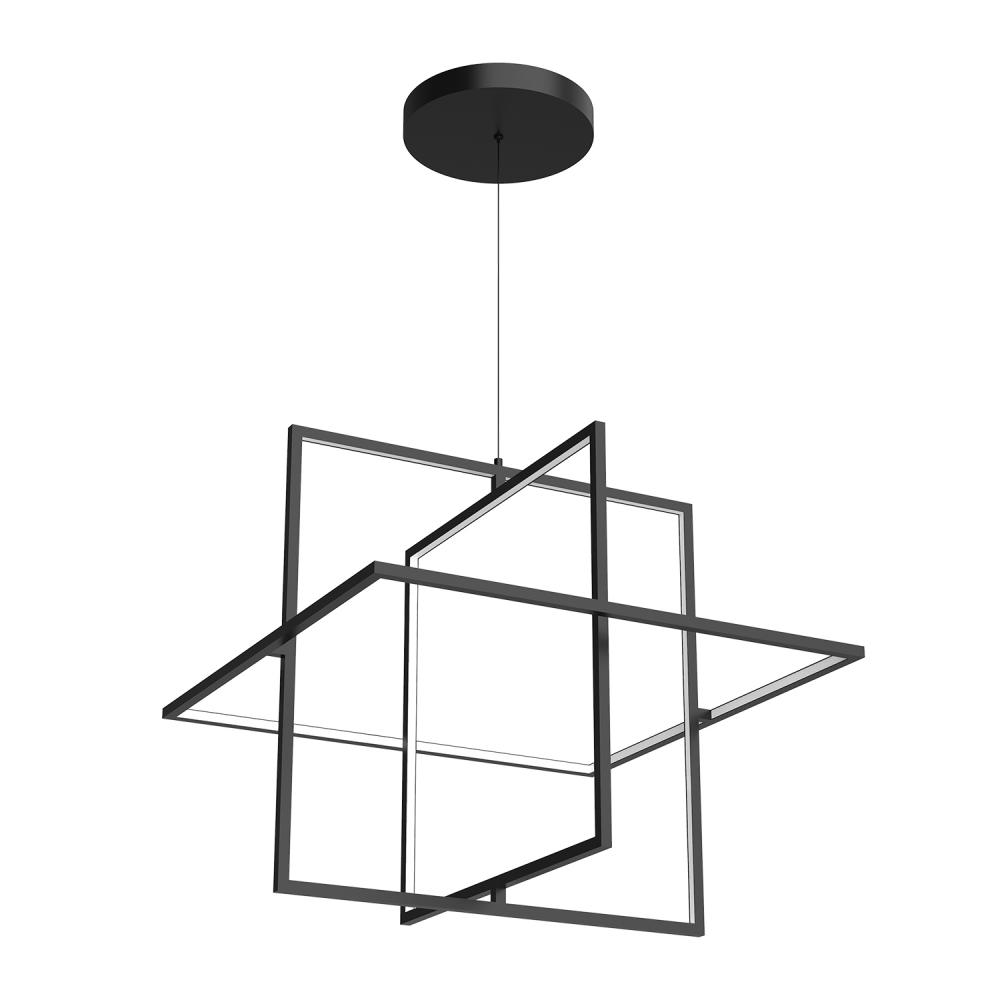Mondrian 28-in Black LED Pendant