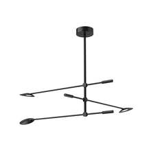 Kuzco Lighting Inc CH90132-BK - ROTAIRE 32" THREE HEAD CHANDELIER BLACK 21W, 120VAC WITH LED DRIVER, 3000K, 90CRI