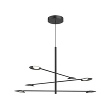 Kuzco Lighting Inc CH90136-BK - ROTAIRE 36" SIX HEAD CHANDELIER BLACK 36W, 120VAC WITH LED DRIVER, 3000K, 90CRI
