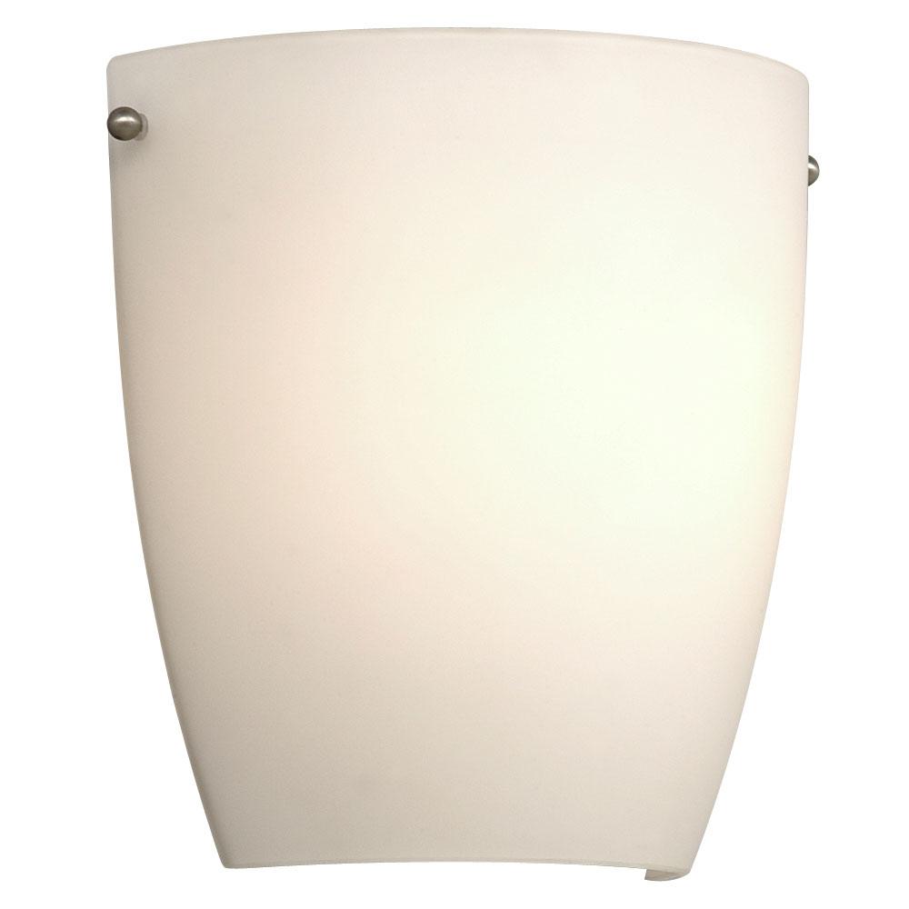 Wall Sconce - in Brushed Nickel finish with Satin White Glass (*ENERGY STAR Pending)