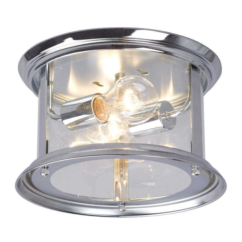 Flush Mount - Chrome with Clear Glass