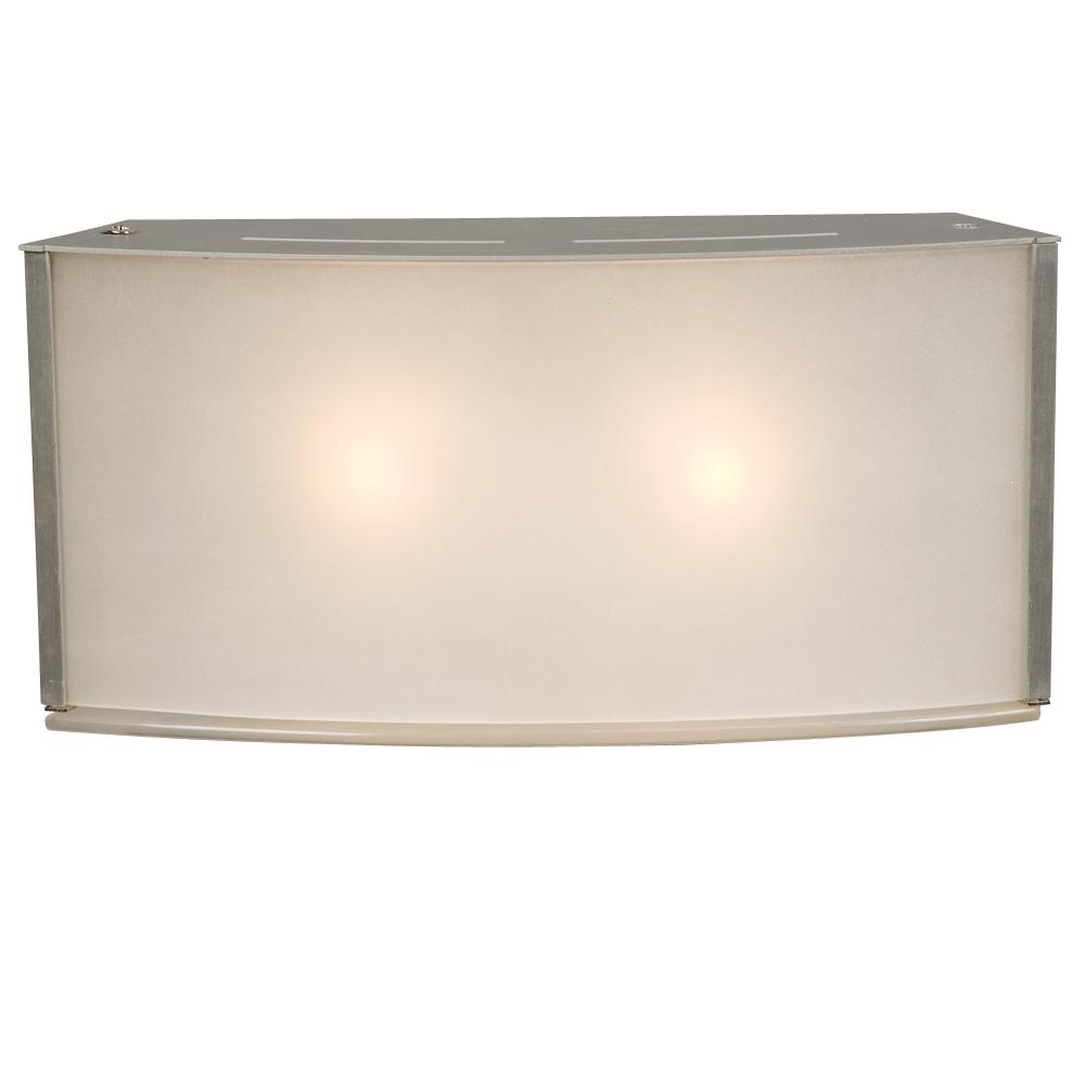 Wall Sconce - Silver w/ Frosted Glass