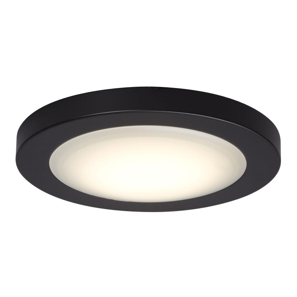 7.5" LED Slimline Surface Mount - in Black finish with Polycarbonate Lens (AC LED, Dimmable, 300