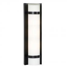 Galaxy Lighting 215661BZ - 2-Light Outdoor/Indoor Wall Sconce - Bronze with Satin White Cylinder Glass