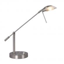 Galaxy Lighting 511065BN - Table Lamp - Brushed Nickel with Frosted Glass (Dimmable)