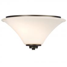 Galaxy Lighting 610753ORB - 2-Light Flush Mount - Oil Rubbed Bronze with White Glass