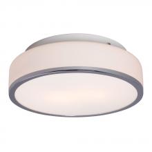 Galaxy Lighting 613532CH-213EB - Flush Mount Ceiling Light - in Polished Chrome finish with White Glass