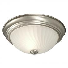 Galaxy Lighting 625018PT - Flush Mount - Pewter w/ Frosted Swirl Glass