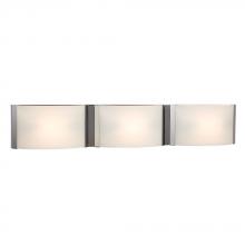 Galaxy Lighting L712758CH036A1 - LED 3-Light Bath & Vanity Light - in Polished Chrome finish with Satin White Glass