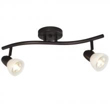 Galaxy Lighting 753712OBZ/MB - Two Light Halogen Track Light - Old Bronze w/ Marbled Glass