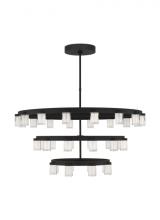 Visual Comfort & Co. Modern Collection KWCH19627B - The Esfera Three Tier X-Large 36-Light Damp Rated Integrated Dimmable LED Ceiling Chandelier in Nigh