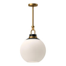 Alora Lighting PD520516AGOP - Copperfield 16-in Aged Gold/Opal Matte Glass 1 Light Pendant