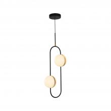 Alora Lighting PD302002MBBG - Tagliato 2 Head Matte Black/Brushed Gold LED Pendant