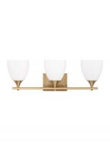 Visual Comfort Studio Cafe 4-Light Bathroom Vanity Light in Satin Brass