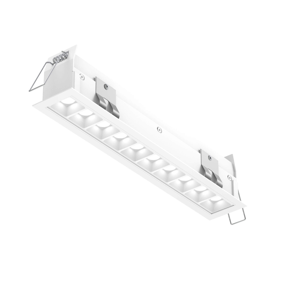 Recessed 5CCT linear with 10 mini spot lights
