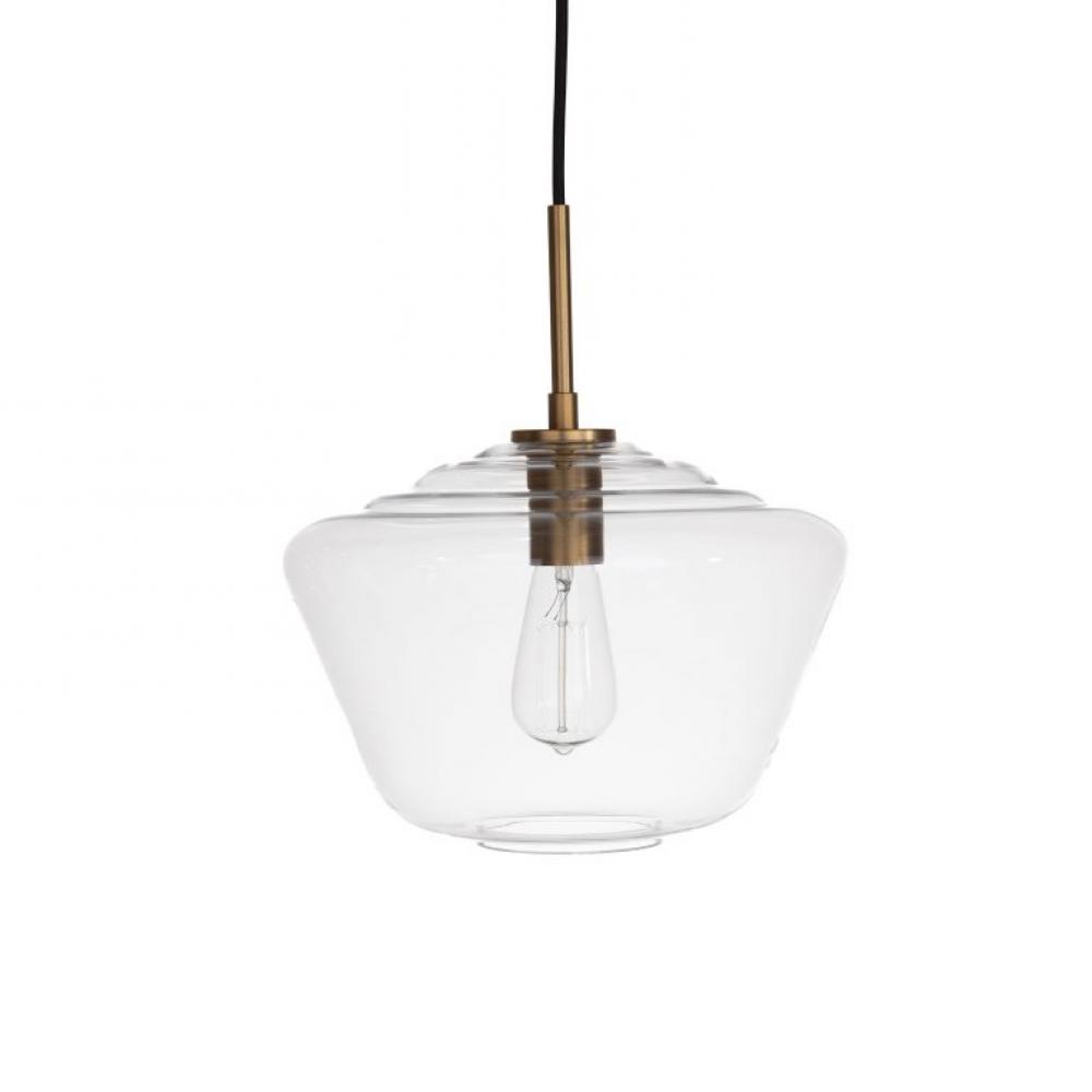 Gladstone - Pendant in Champaign Gold with Clear Glass
